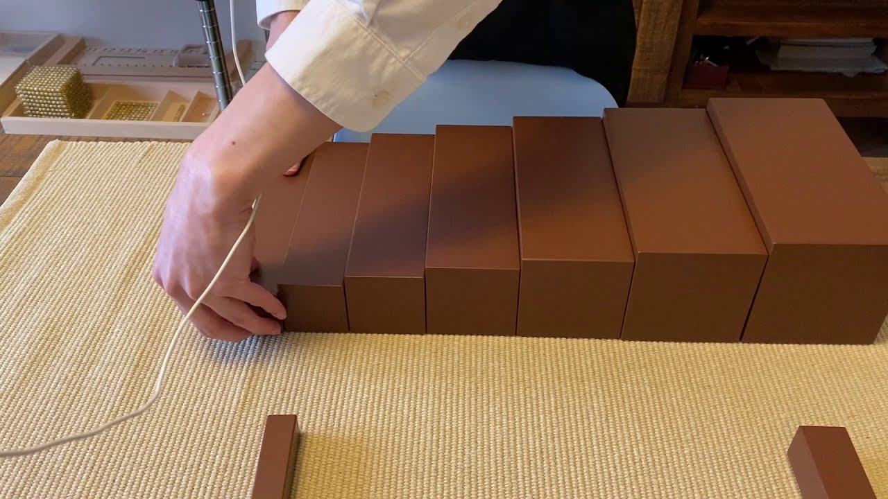 Montessori Activities- Brown Stairs Sensorial presentation