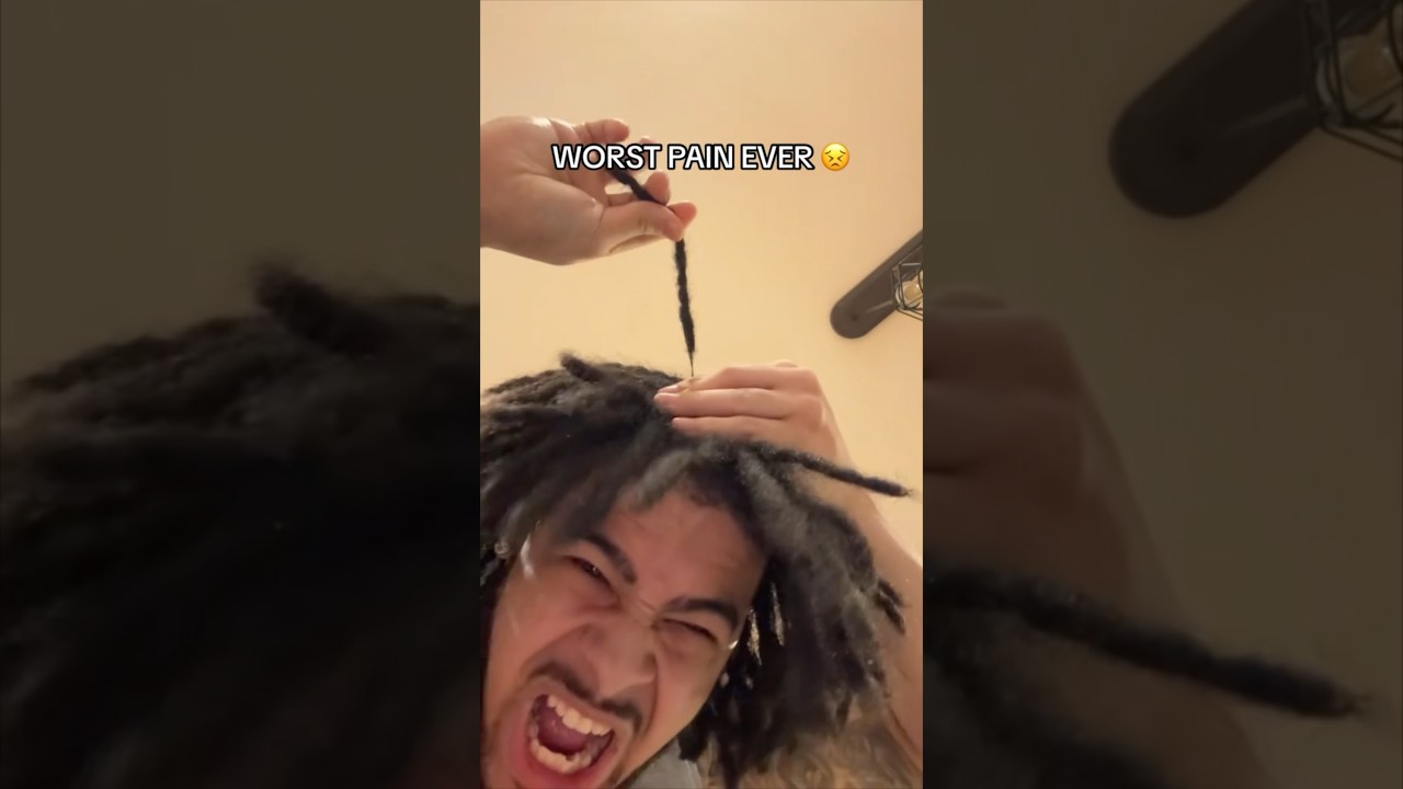 The WORST pain with locs! Watch to see what happens 😳 #shorts #hairtips #naturalhair