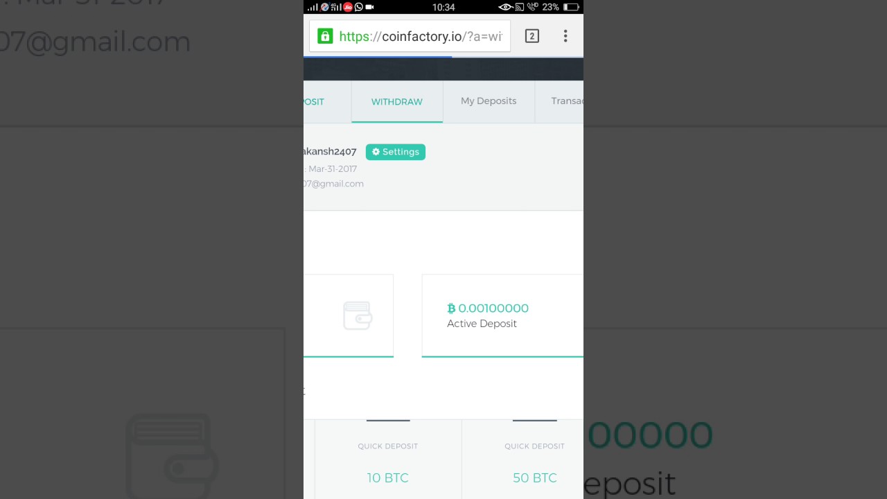 Coinfactory.io//Live withdrawl 100% paying//Join now//Daily 7-10%