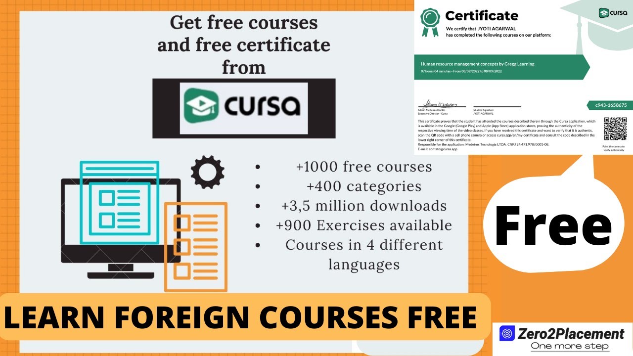 Foreign Free Courses and get a Free Certificate | Free Mar Point |