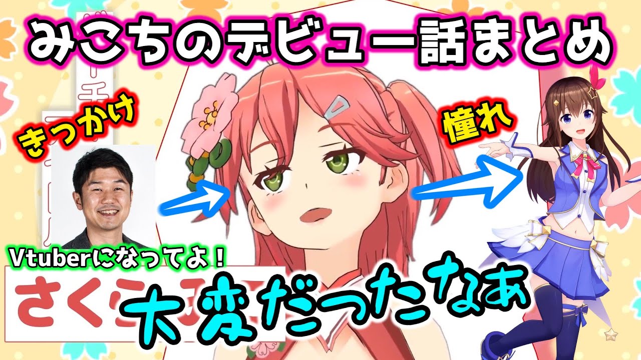 みこちがデビューしたきっかけ・経緯・振り返り話まとめ【さくらみこ/ホロライブ切り抜き】