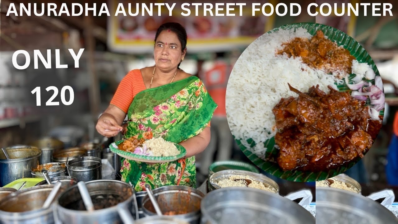 Anuradha Aunty Food Counter In Hyderabad || Hard Working Women || Unlimited Mails Only 120 Rupees