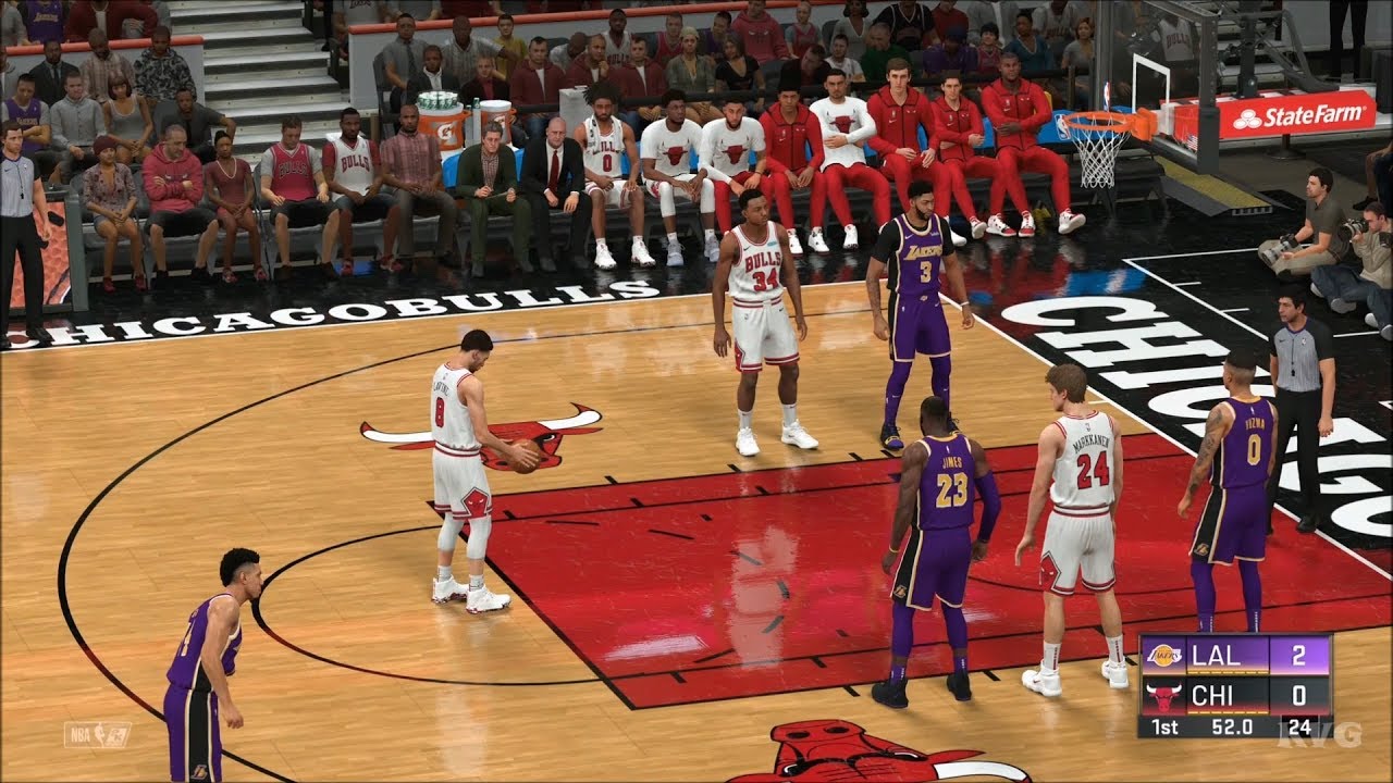 NBA 2K20 - Chicago Bulls vs Los Angeles Lakers - Gameplay (PS4 HD) [1080p60FPS]