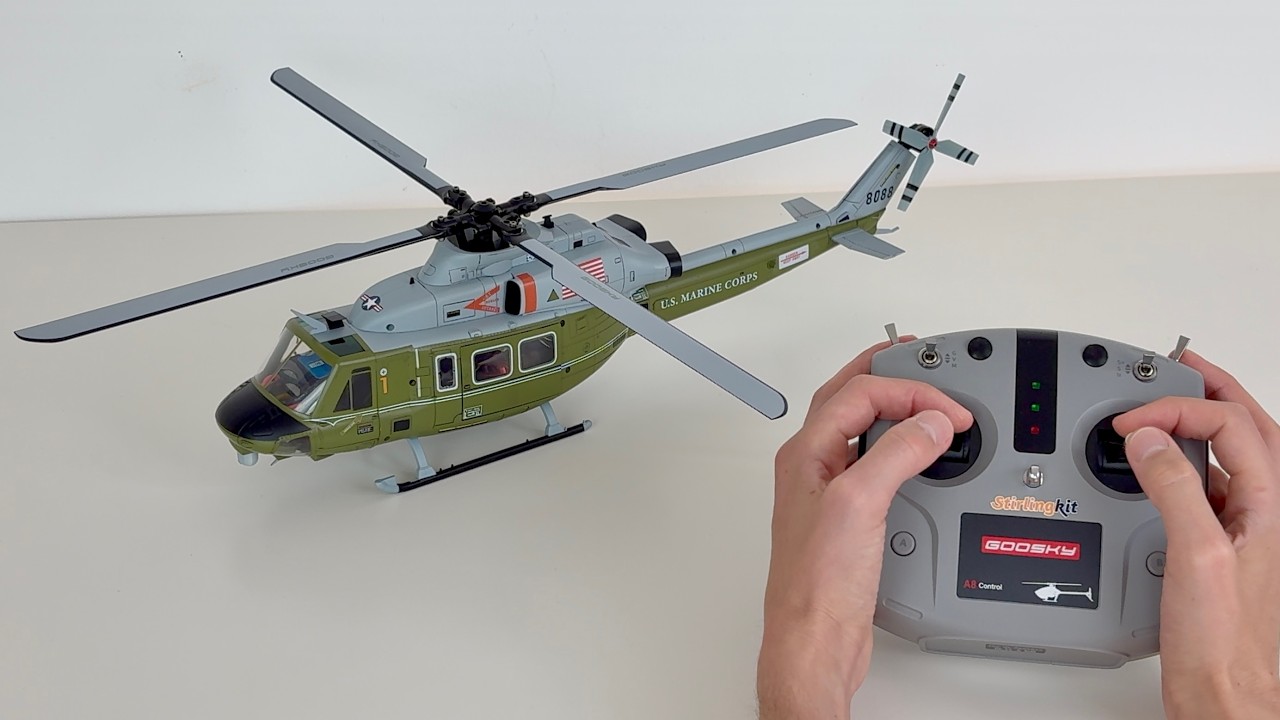 Bell UH-1Y Venom 🫡 | Unboxing & Maiden Flights | Goosky E2 GPS Helicopter | Stirlingkit
