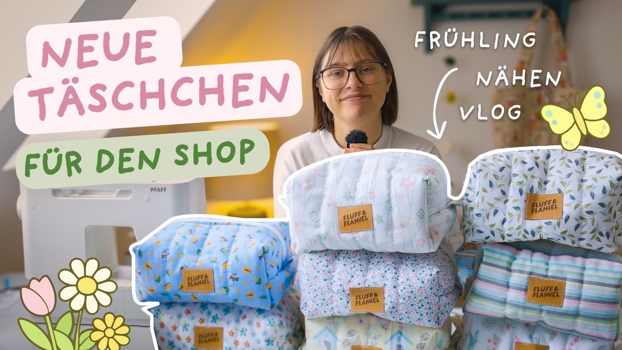 Ich nähe neue Täschchen für meine Frühlingskollektion | Handmade Business Vlog 💛🌷