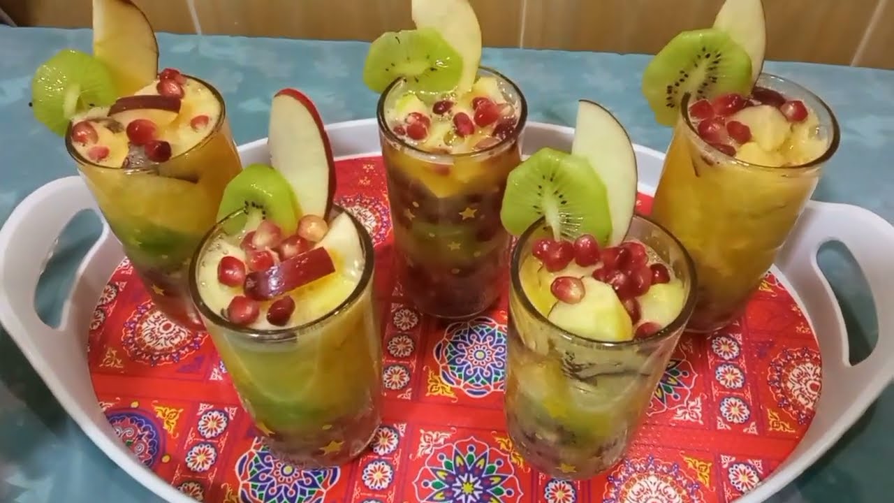 كوكتيل فواكه للفطارفى رمضان 5 دقائق بطريقة المحلات