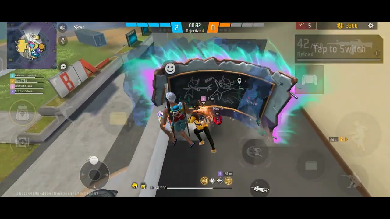 FREE FIRE CLASS SQUAD GAMEPLAY BOTS+NOOBS 😂🤕