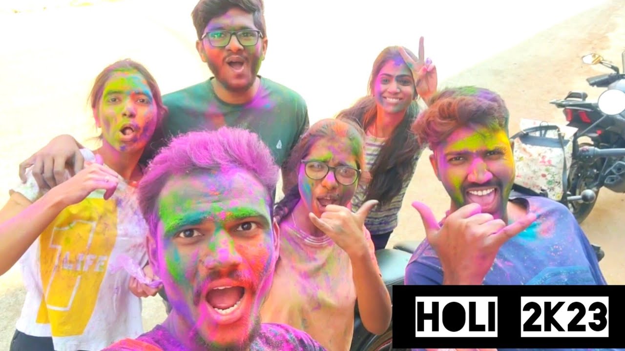 Happy holi 2k23 | Dharwad | hyper Raj #holi #holi2k23 #happyholi #holivlog #holivibes