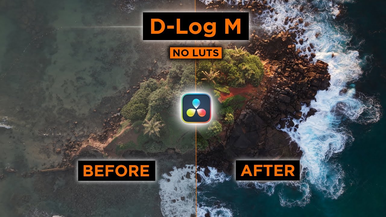 Простая цветокоррекция в формате D-Log M — без LUT | DaVinci Resolve