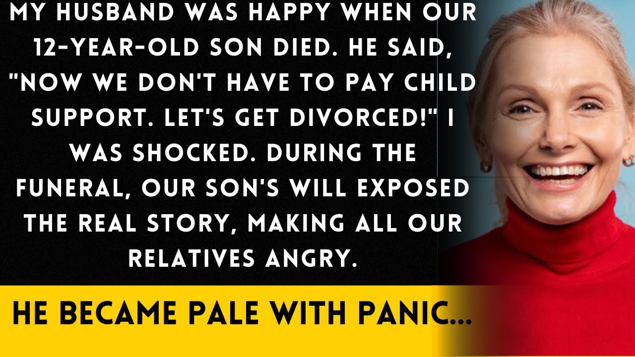 My husband expressed relief when our 12-year-old son passed away,  let's get divorced!