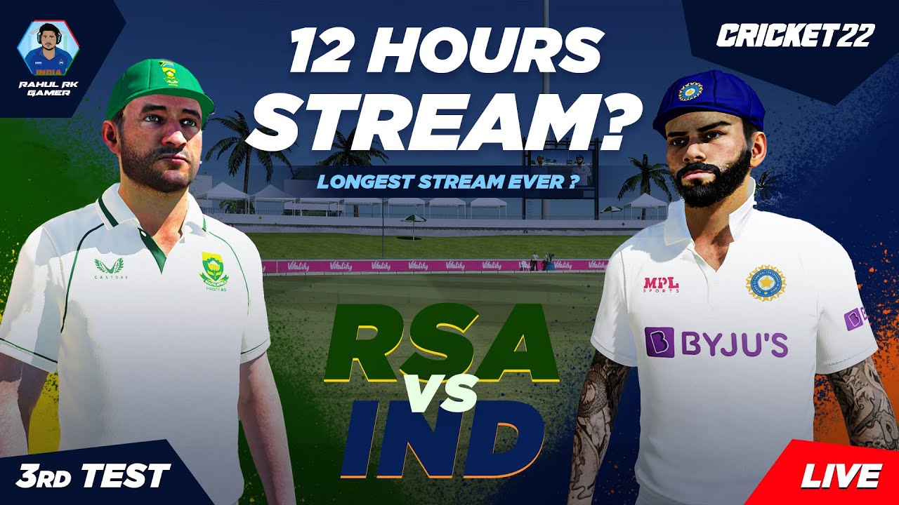 India vs South Africa - 3rd Test in a Single Stream - Cricket 22 Live - RahulRKGamer