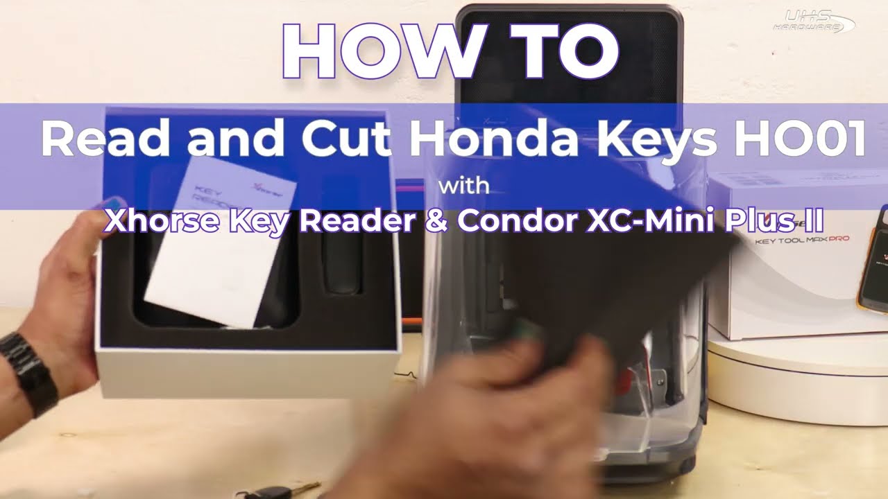 How To Xhorse Condor II w Key Reader Read, Cut and Prog transponder Key for 2008 Honda Civic - HO01