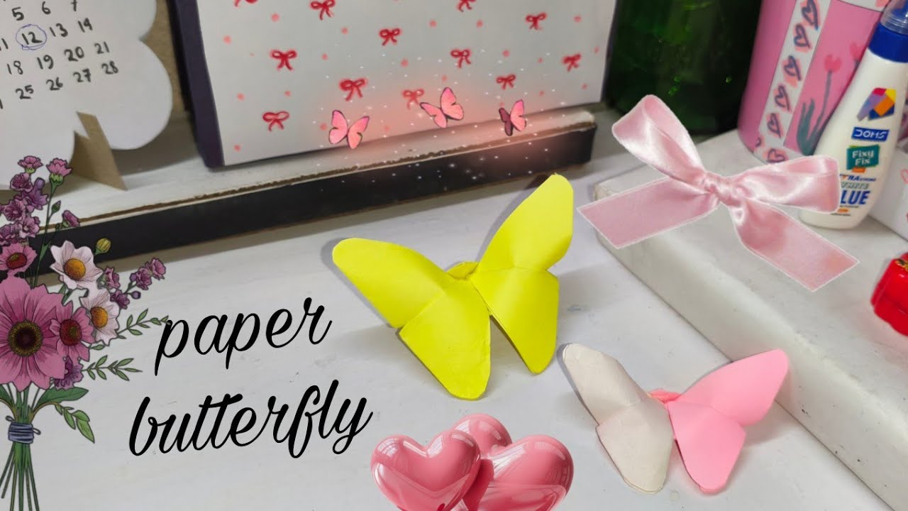 Diy paper butterfly ||Cutecraft/ mekingbutterfly