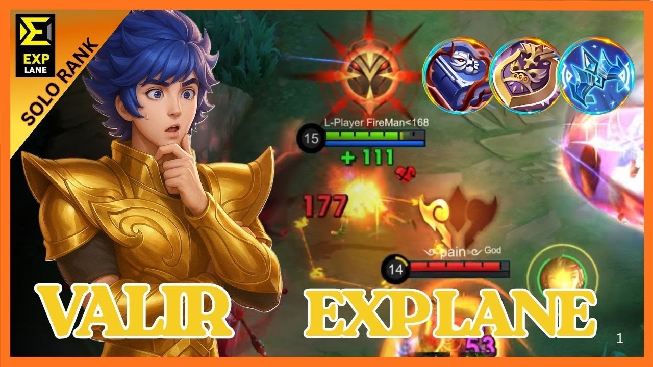 VALIR EXP LANE !! VALIR  BEST BUILD FOR PLAY IN ROLE EXP - VALIR GAMEPLAY