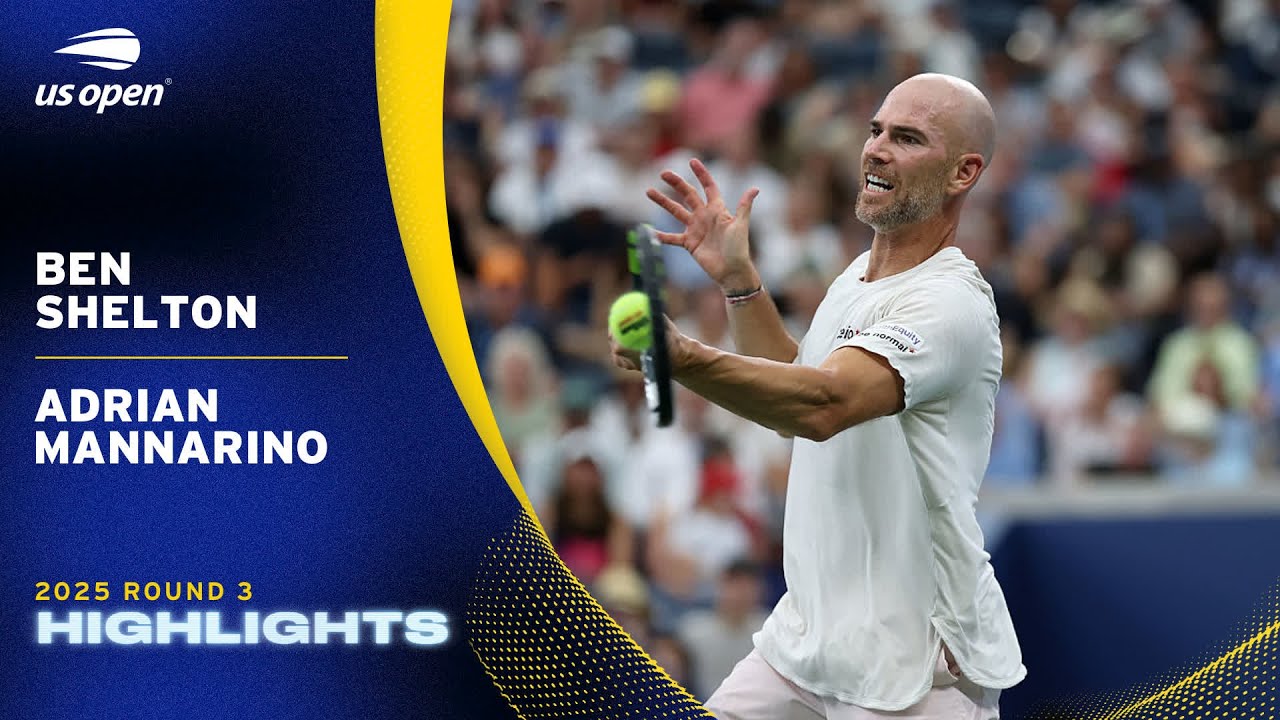 Ben Shelton vs. Adrian Mannarino Highlights | 2025 US Open Round 3
