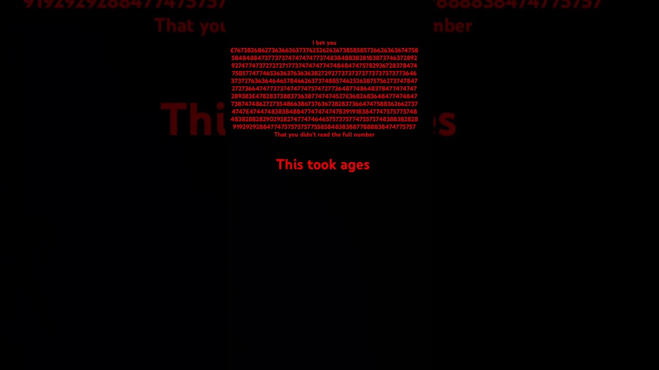 This took ages