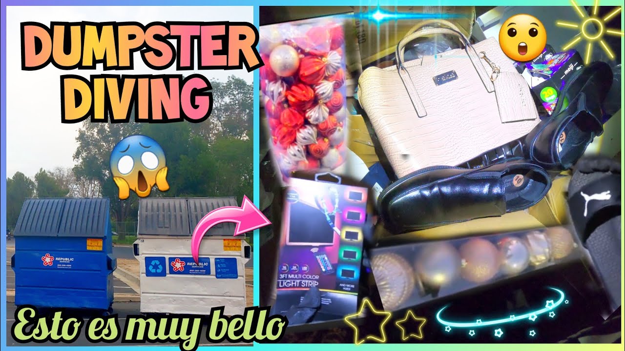 Lo que tiran en USA/ Dumpster diving ENCONTRE COSAS REALMENTE NUEVAS