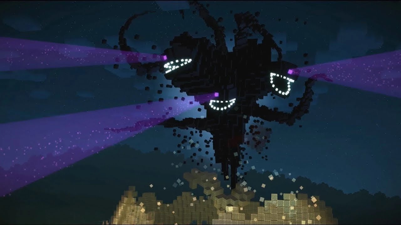 Defeating the Minecraft wither storm 
