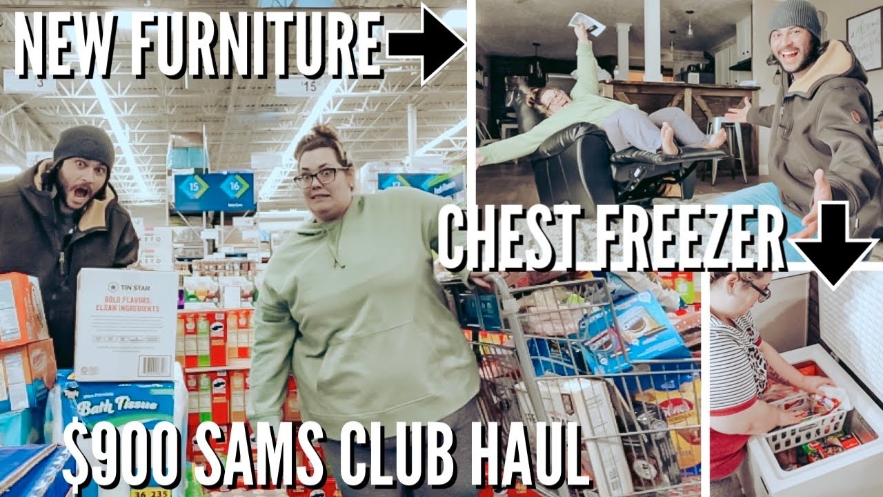 NEW LIVING ROOM FURNITURE | biggest grocery haul I’ve ever done | THRIFT STORE SHOPPING! 😄