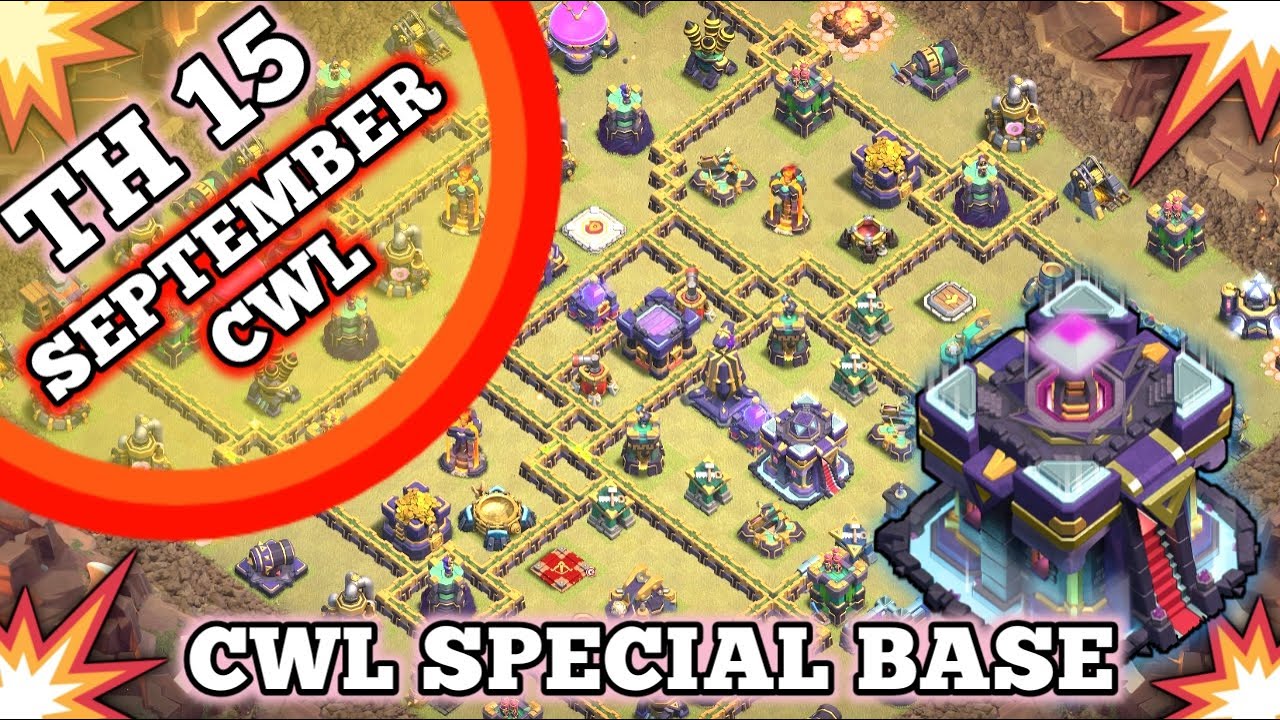 NEW SEP CWL BASE! Town Hall 15 Strong Base Layout + Link | TH15 War Base Design 2023