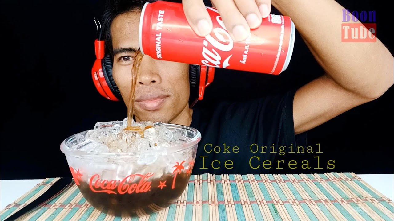 ASMR Drinking Ice Cereals ~Coke Coca cola original taste ~extreme crunchy | EP.163 I BoonTube