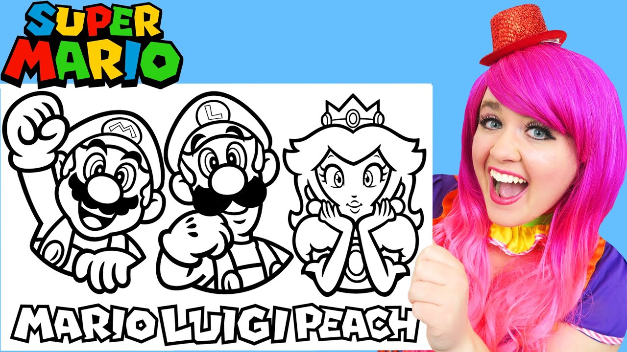 How To Color Mario, Luigi & Peach | Markers