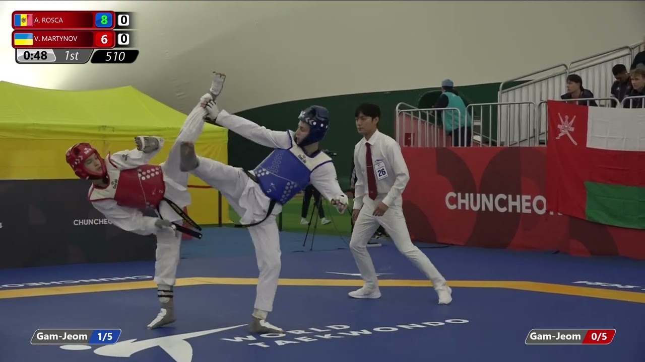 510 Round of 64 Men  51kg MDA A  ROSCA UKR V  MARTYNOV