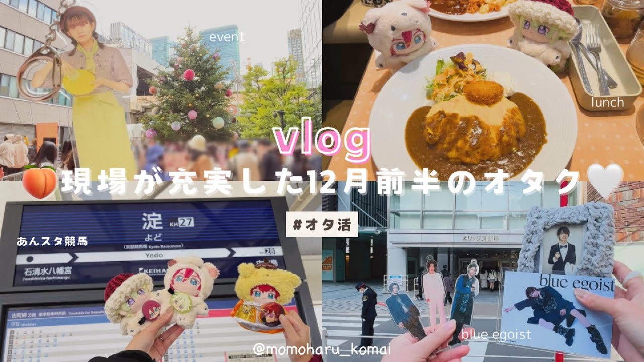 【vlog】多趣味な関西オタクの１２月前半現場まとめ🤍｜舞台ブルエゴ｜あんスタ競馬🐴｜柏木ひなたリリイベ｜blue egoist｜あんさんぶるスターズ｜推し活【オタ活】