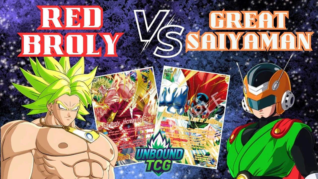 New RED BROLY vs. Yellow Great Saiyaman Gameplay! | DBSCG Fearsome Rivals