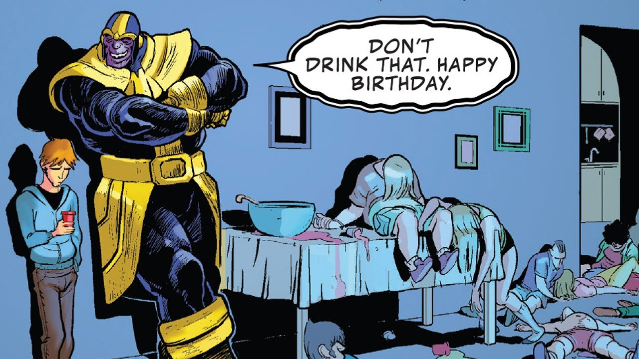 Thanos Tortures a Random Guy Every Year For his Birthday