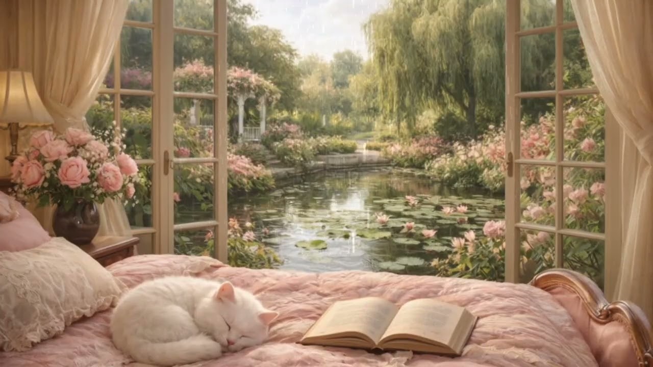 Romantic Rainy Morning in Monet's Garden | Classical & Waltz Music