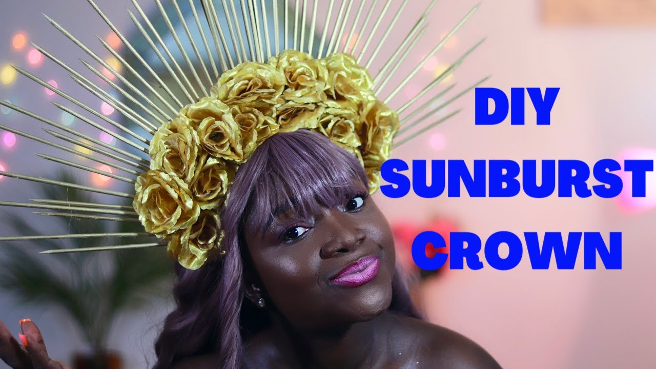 DIY SUNBURST HALO CROWN | MET GALA headpiece | #diycrown