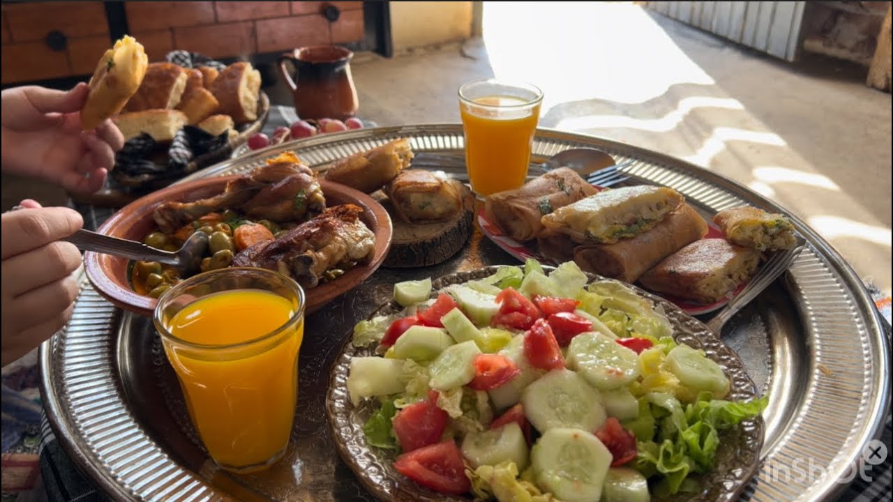 في أجواء الخريف الهادئة وفي القرية طبخنا زيتون وبوراك مع تحلية rural lifestyle dz