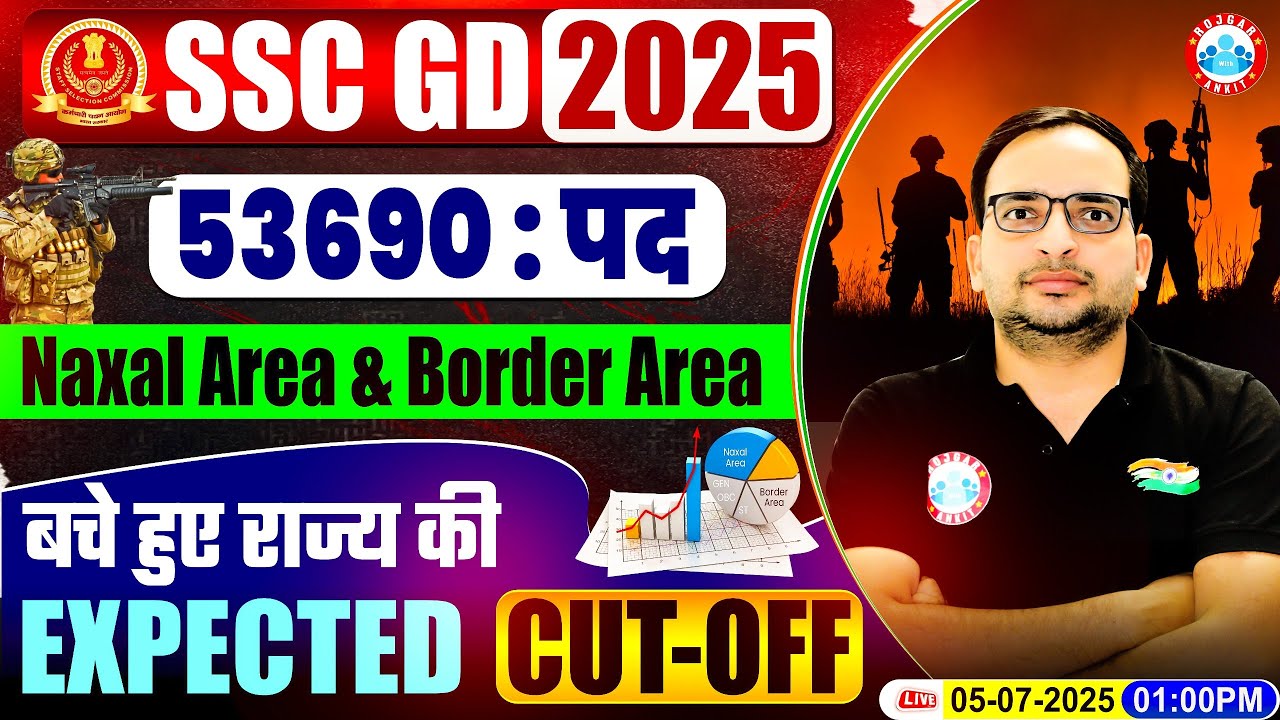 SSC GD Cut off 2025 | SSC GD Naxal Area & Border Area Cut off 2025 | SSC GD Expected Cut off 2025