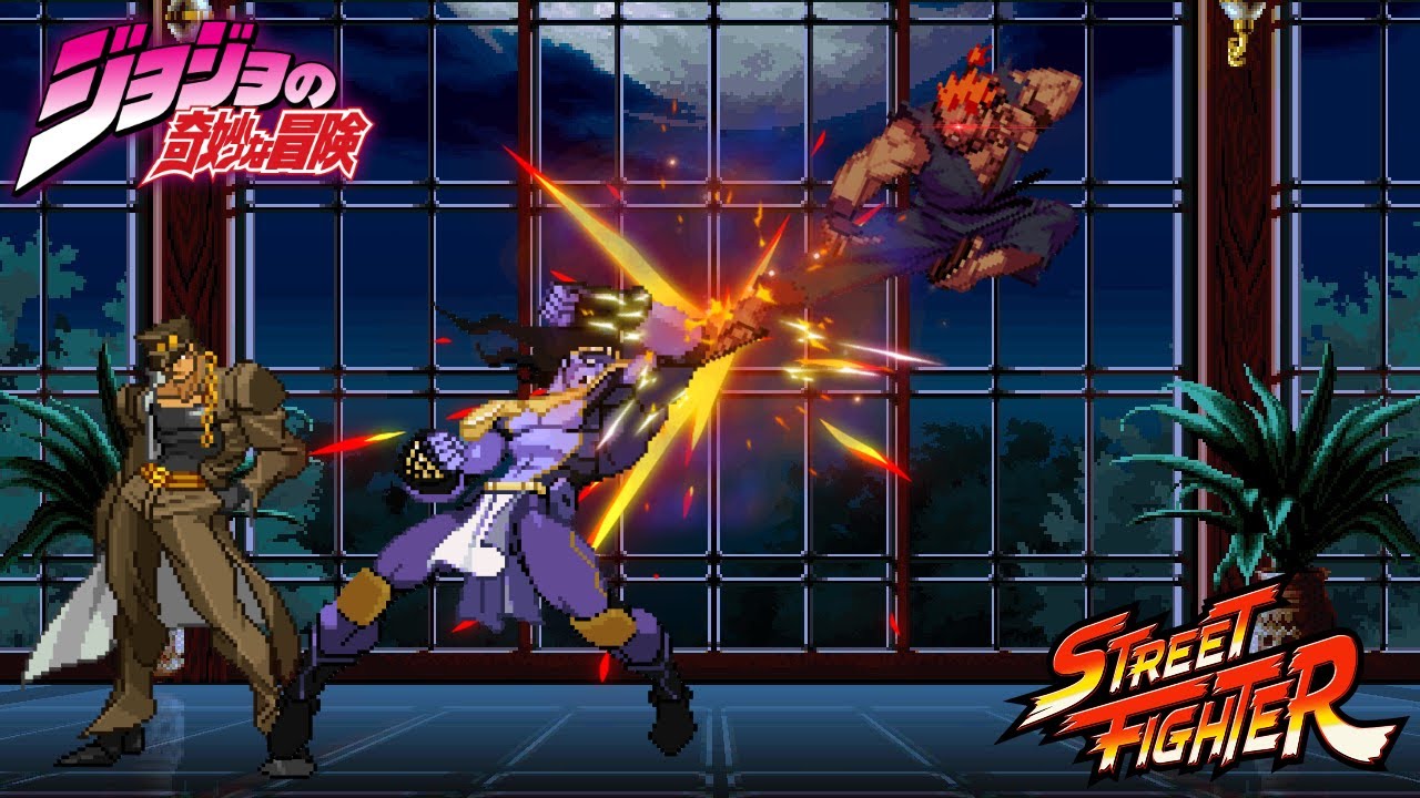 Akuma vs Jotaro Kujo - Street Fighter X Jojo's Bizarre Adventure