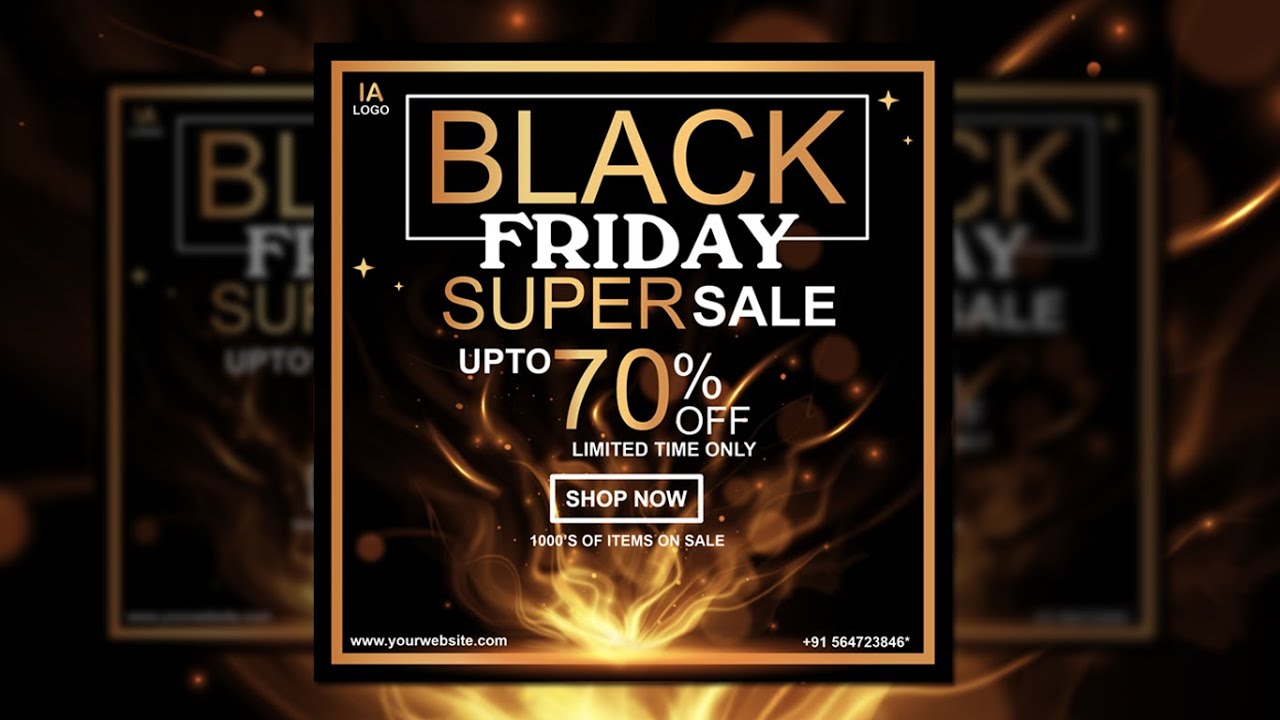 Black Friday Sale Social Media Post Design - CorelDraw Tutorial