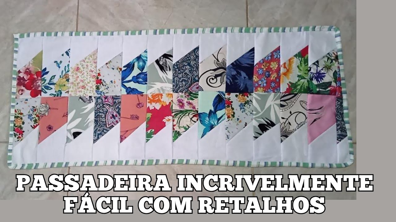 VC NÃO VAI ACREDITAR COMO É FÁCIL FAZER ESSE TAPETE/PASSADEIRA (Reaproveitando retalhos)😃
