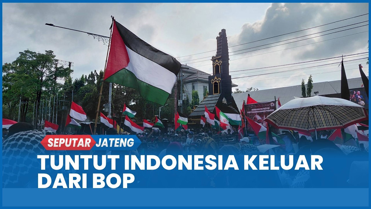 Aksi Bela Palestina dari Warga Jateng, Desak Prabowo Indonesia Keluar dari BoP