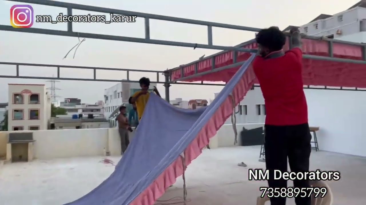 Entrance Tent -10×40 | Zoomer tent | samiyana panthal | Setup - Karur NM decoration- சாமியான பந்தல்