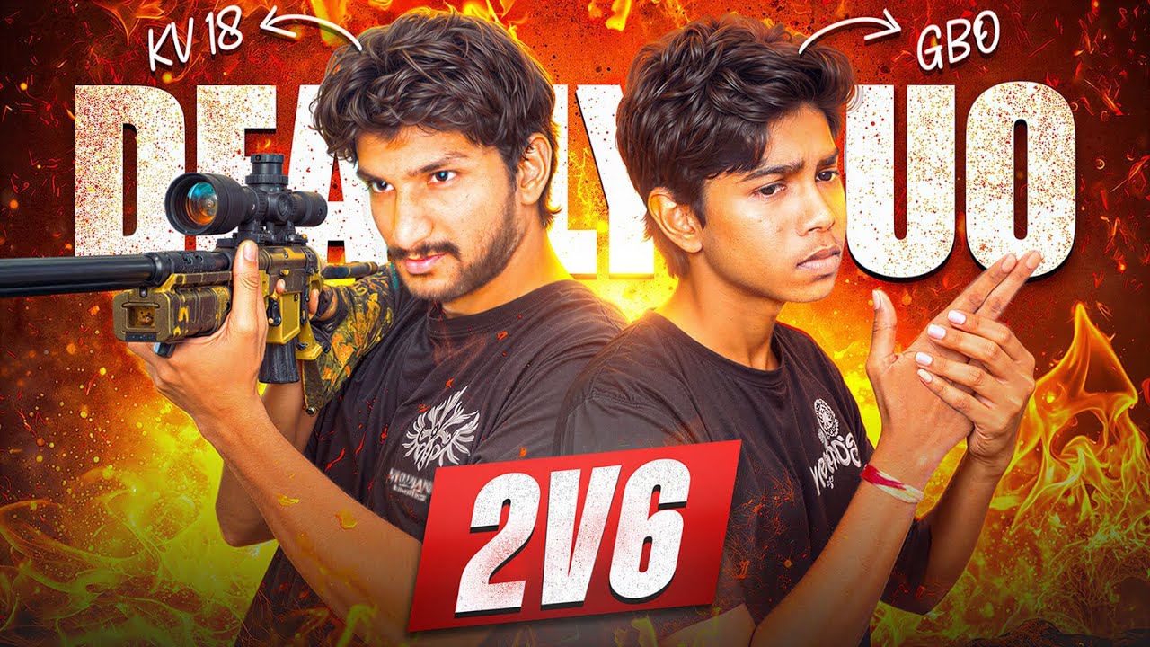 KV18 & GBO Gamer | 2 Vs 6 | Best Revenge 🔥 Garena Free Fire Telugu