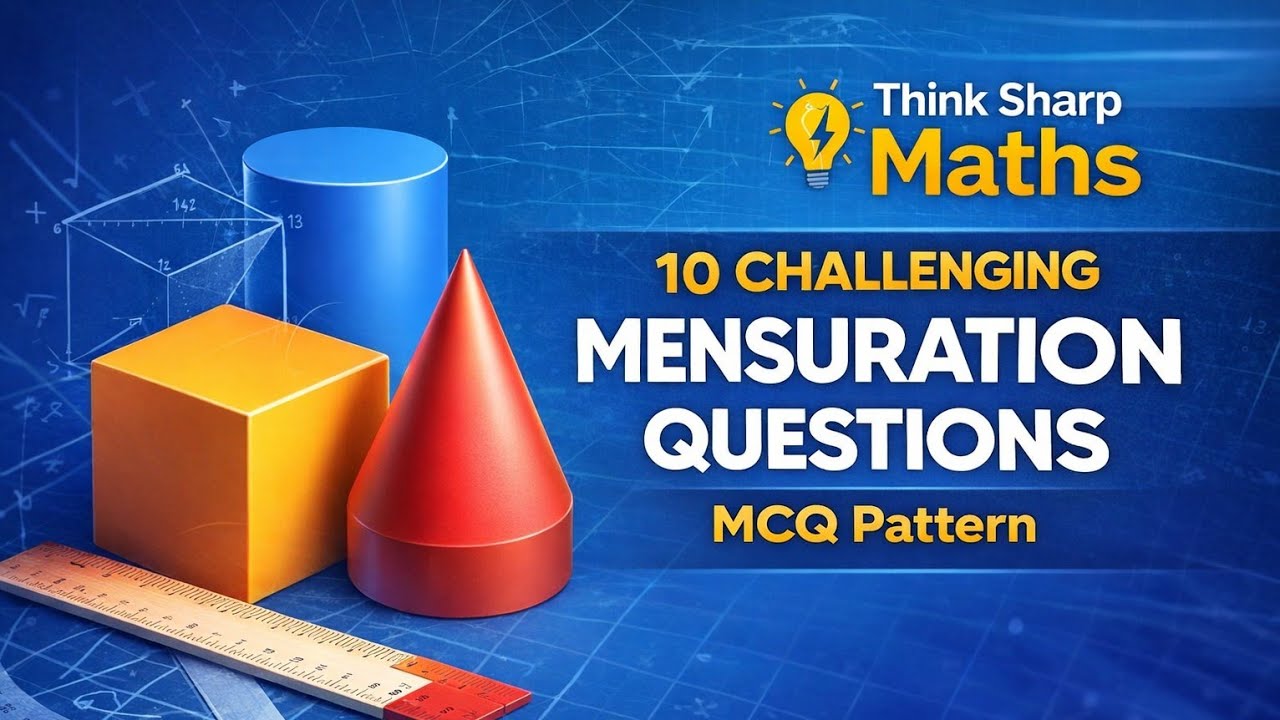 10 Challenging Mensuration MCQs 🔥 | Class 8 Maths | Think Sharp Maths
