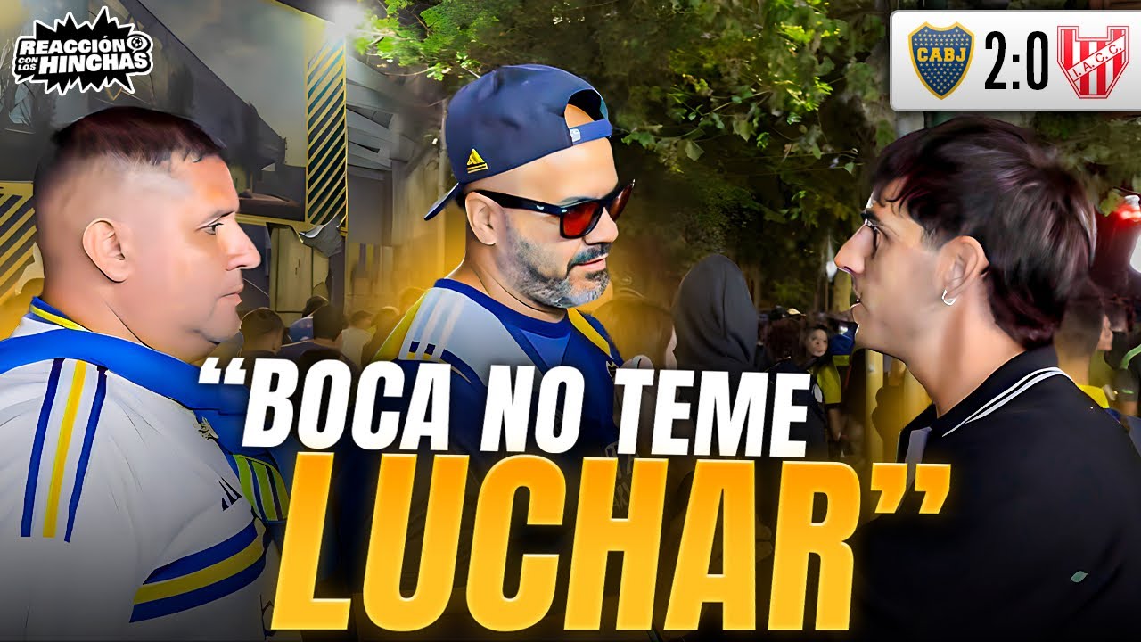 REACCI&Oacute;N CON LOS HINCHAS / BOCA 2-0 INSTITUTO 