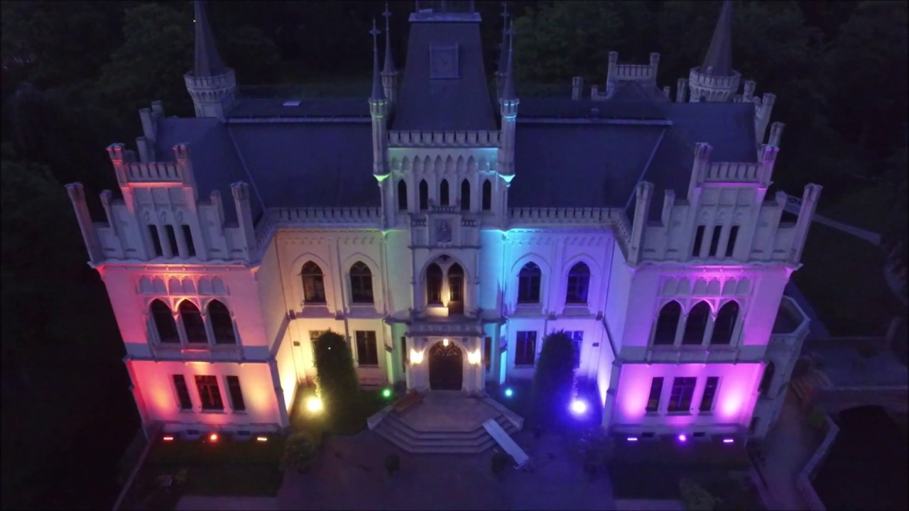 Illumination / Lichtinszenierung Schloss Evenburg in Leer - Drohnenflug