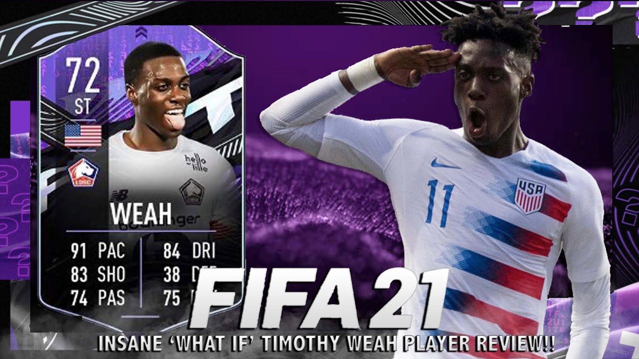 INSANE 'WHAT IF' TIMOTHY WEAH PLAYER REVIEW!! THE SON OF A LEGEND! FIFA 21 ULTIMATE TEAM