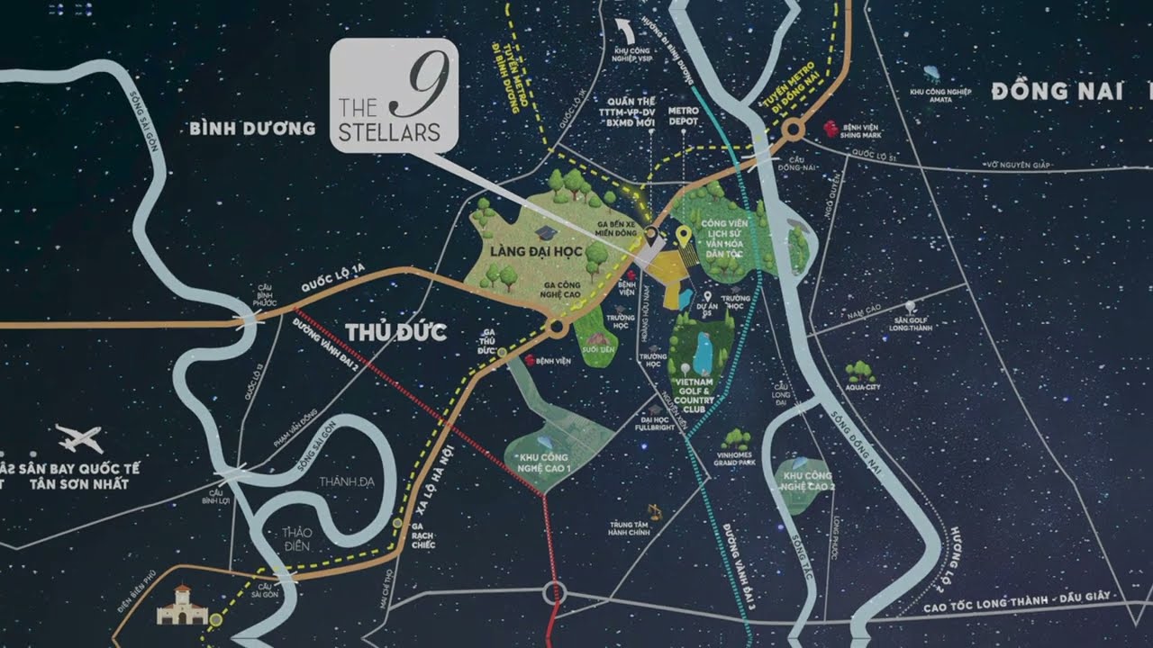 Vị Tr&iacute; Dự &Aacute;n The 9 Stellars