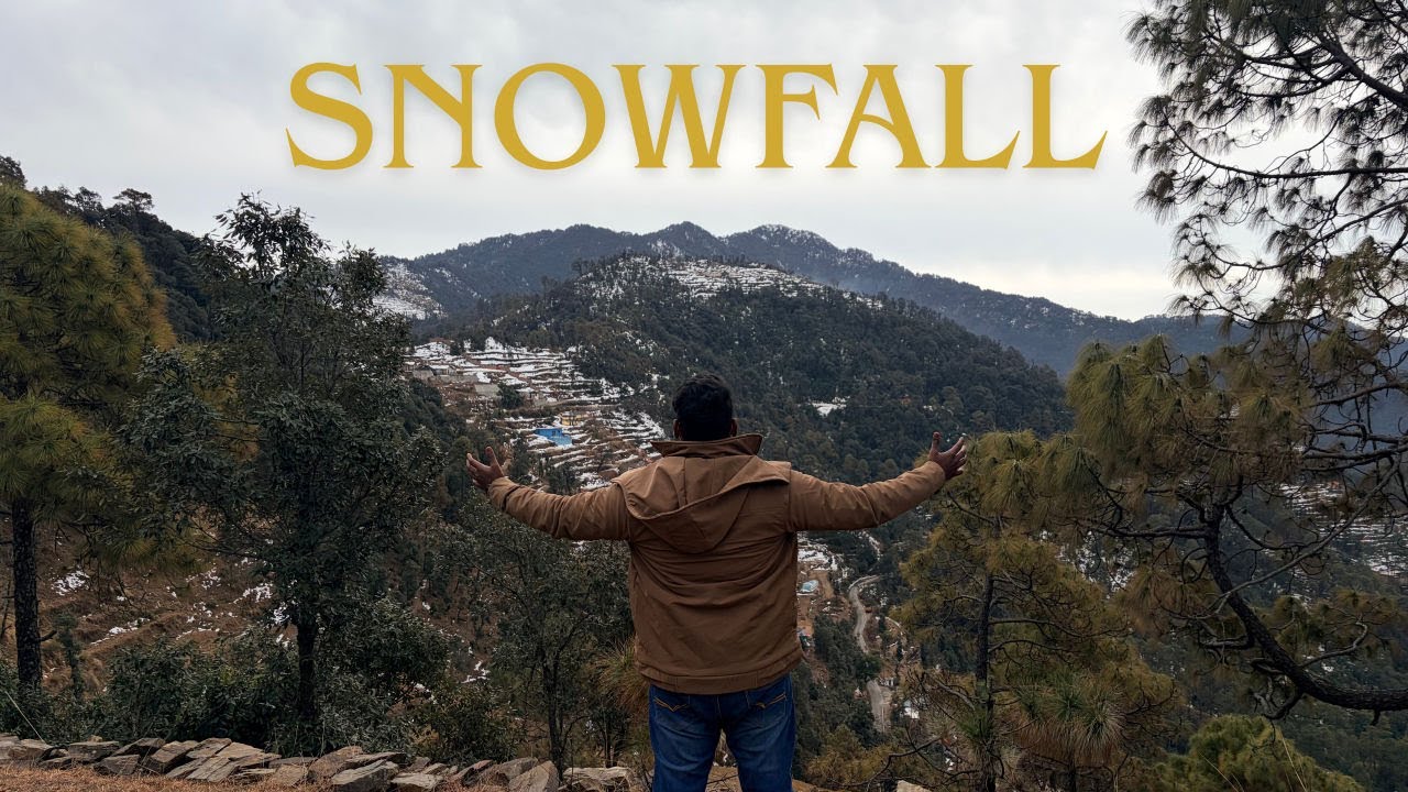 Snowfall in Dhanaulti ❄️ | Tata Tiago EV Road Trip | Paneer Mushroom Tikka & Maggi 🍜