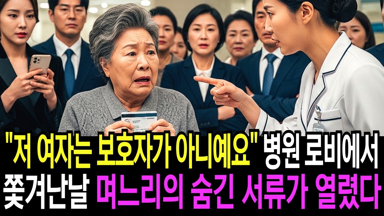 “저 여자는 보호자 아니에요.” 병원 로비에서 쫓겨난 날, 며느리가 숨긴 서류가 열렸다ㅣ감동사연ㅣ노후사연ㅣ사연라디오ㅣ오디오북