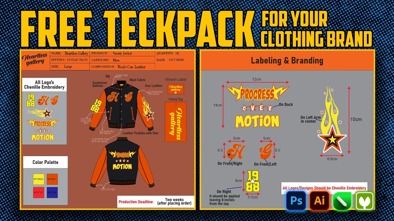 FREE Tech Pack for Clothing Brand