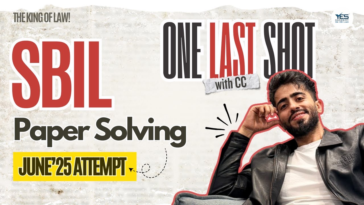 SBIL June'25 Paper Solution Line by Line | CS Executive | 100% Exam Oriented | Adv Chirag Chotrani