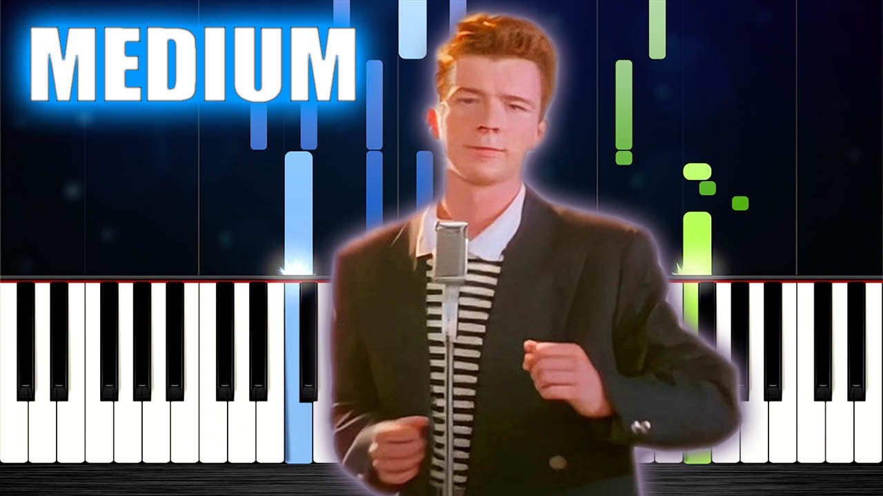 Rick Astley - Never Gonna Give You Up - Piano Tutorial (MEDIUM)